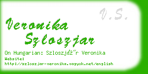 veronika szloszjar business card